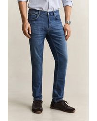 GANT - Extra Slim Active Recover Jeans Mid Broken In - Lyst