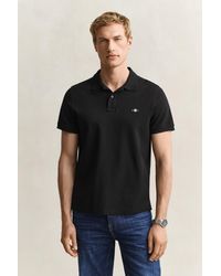 GANT - Regular Fit Short Sleeve Shield Logo Pique Polo Size: M - Lyst