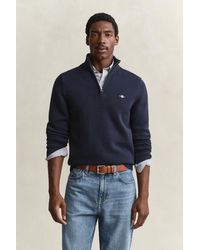 GANT - Casual Cotton Half-Zip Sweater - Lyst