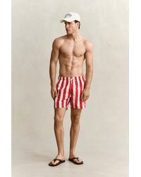 GANT - Block Striped Swim Shorts - Lyst