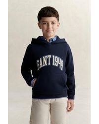 GANT - Teens Teen Boys Collegiate Hoodie Evening - Lyst