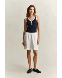 GANT - Linen Blend Shorts Eggshell - Lyst