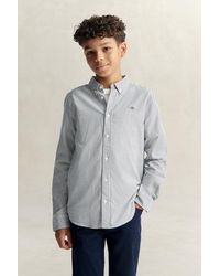 GANT - Teens Teen Boys Shield Striped Oxford Shirt Evening - Lyst