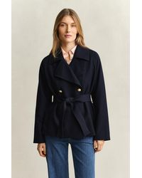 GANT - Short Trench Coat Evening - Lyst