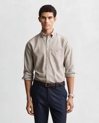 GANT - Regular Fit Classic Oxford Shirt Mahogany - Lyst