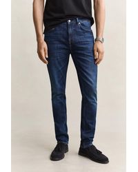 GANT - Slim Jeans Mid Worn In - Lyst