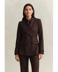 GANT - Flannel Blazer Deep - Lyst