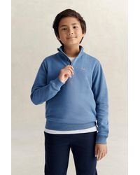 GANT - Teens Teen Boys Shield Half-Zip Sweatshirt Salty Sea - Lyst