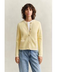 GANT - Knitted Cotton Jacket - Lyst