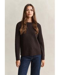 GANT - Cashmere Cable Knit Sweater Deep - Lyst