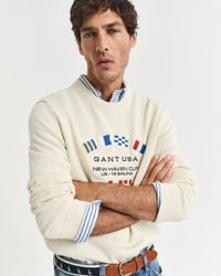 GANT - Nautical Flags Crew Neck Sweater - Lyst