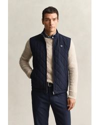 GANT - Quilted Windcheater Vest - Lyst