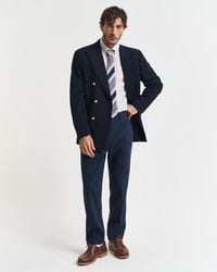 GANT - Slim Fit Cotton Linen Suit Pants - Lyst