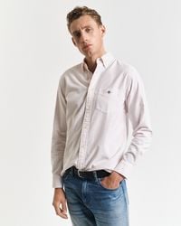 GANT - Regular Fit Banker Stripe Classic Oxford Shirt - Lyst