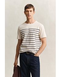 GANT - Placed Stripe T-Shirt - Lyst
