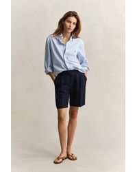 GANT - Tailored Linen Blend Shorts Evening - Lyst