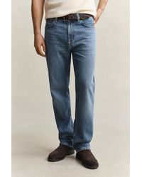 GANT - Straight Fit Jeans Mid Broken In - Lyst