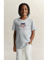GANT - Teens Archive Shield T-Shirt Melange - Lyst