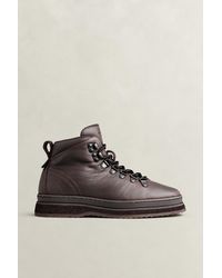 GANT - Blistown Leather Boots Dark - Lyst