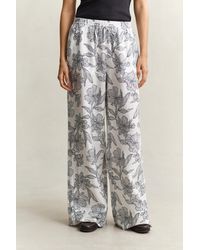 GANT - Floral Linen Pants Evening - Lyst