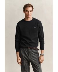 GANT - Cotton Crew Neck Sweater - Lyst