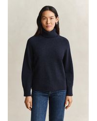 GANT - Wool Cashmere Turtleneck Sweater Evening - Lyst