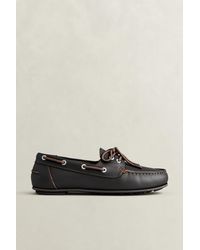 GANT - Sebaya Leather Loafers Dark - Lyst