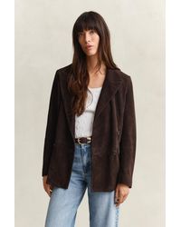 GANT - Suede Club Blazer Deep - Lyst