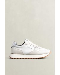 GANT - Bevinda Suede Nylon Sneakers Eggshell - Lyst