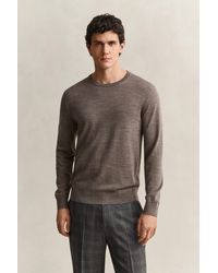 GANT - Merino Wool Crew Neck Sweater - Lyst