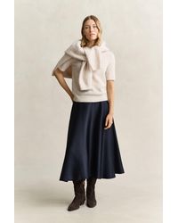 GANT - Volume Satin Skirt Evening - Lyst