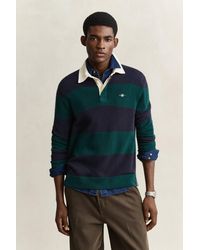 GANT - Barstriped Lambswool Rugger - Lyst