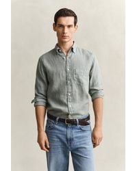 GANT - Linen Shirt - Lyst