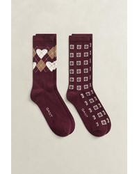GANT - 2-Pack Argyle Heart Socks Gift Box - Lyst