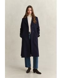 GANT - Belted Wool Blend Coat Evening - Lyst
