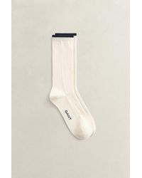 GANT - Merino Wool Blend Socks Cream - Lyst