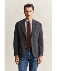 GANT - Classic Flannel Wool Club Blazer - Lyst