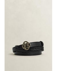 GANT - Croc-Effect Monogram Belt - Lyst