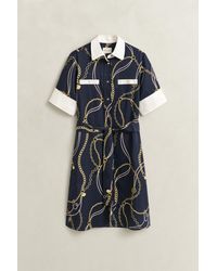 GANT - Contrast Shirt Dress Evening - Lyst