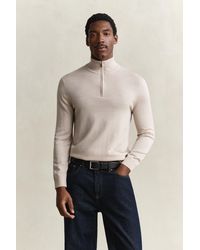 GANT - Merino Wool Half-Zip Sweater - Lyst