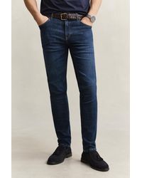 GANT - Extra Slim Active Recover Jeans Mid Worn In - Lyst