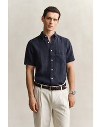 GANT - Short Sleeve Linen Shirt Evening - Lyst