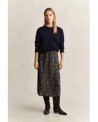 GANT - Printed Pleated Skirt Evening - Lyst