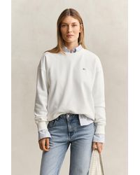 GANT - Shield Crew Neck Sweatshirt - Lyst