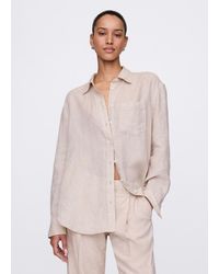 Gap - Camicia in lino beige - Lyst