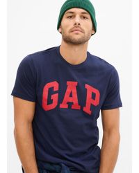 Gap - , T-shirt Girocollo Con Stampa Logo, , Blu, Taglia: XS - Lyst