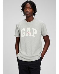 Gap - T-shirt in cotone con stampa logo - Lyst