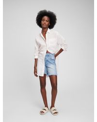 Gap Linen Weekend Tunic Shirt in Red | Lyst