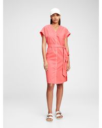 gap pleated oxford shirtdress