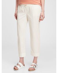 Gap Maternity Straight Cropped Pants - White